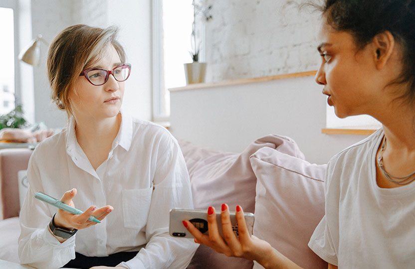 Two Girls Talking Two Girls Talking